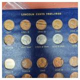 Lincoln Wheat Cents Book, 1941-58