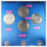 20th Century Coin Book w/Some Silver