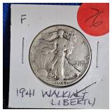 1941 Walking Liberty Half $, Fine