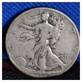 (2)1929 Walking Liberty, Slight Wear