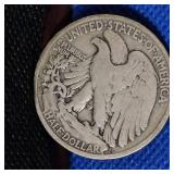 (2)1929 Walking Liberty, Slight Wear