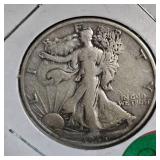 1945-S, Walking Liberty w/Toning, XF