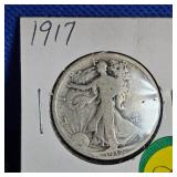 1917 Walking Liberty, Fine