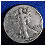 1943-D, Walking Liberty, XF