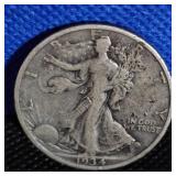 1934-S, Walking Liberty, XF w/Toning
