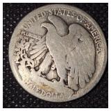 1917 Walking Liberty, Worn