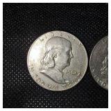 (3) Franklin Half Dollars, 61-63