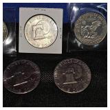 (5) Ike $, 3 Bicentennial and 2-1974
