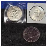 (5) Ike $, 3 Bicentennial and 2-1974