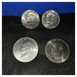 (4)Ike $, 2-1972,2-Bicentennial