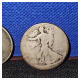 (2) 1918-S Franklin Half $