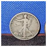 (2) 1918-S Franklin Half $