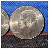 (5) Ike $ Coins, 3-1971, 2 Bicentennial