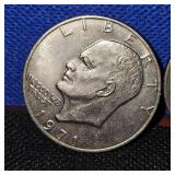 (5) Ike $ Coins, 3-1971, 2 Bicentennial