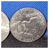 (4) Ike Dollar Coins, 2-1977, 2 Bicentennial