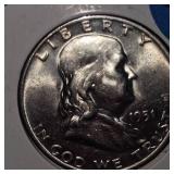 1951-D Franklin Half Dollar, BU