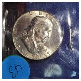 1961 Franklin Half $, AV