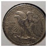1942-S, Walking Liberty XF, Slight Damage on Face