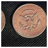 3-1967 Kennedy Halves, 40%