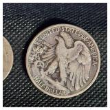 1941 Walking Liberty Half, 1943 Washington, 1943 Canadian Quarter