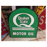 Quaker State Motor Oil 2 Sided Metal Sign - 27 1/2" x 29 1/2"
