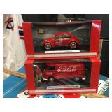 2 Licensed Coca Cola Volkswagen 1/24 Die Cast
