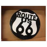 Heavy Porcelain? Route 66 Metal Sign - 11 3/4"