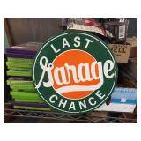 Last Chance Garage - Porcelain Sign 11 1/4"