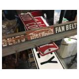 Vintage Thermold Wooden Fan Belts Rack 50" x 5"