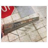 Vintage Thermold Wooden Fan Belts Rack 50" x 5"