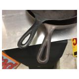 2 Vintage Lodge? 3-Notch Skillets #8 + ?