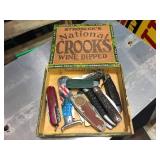 Nifty Pocket Knives in Cigar Box