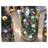 4 Jars Marbles - Interesting Colors/Designs