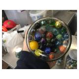 4 Jars Marbles - Interesting Colors/Designs