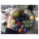 4 Jars Marbles - Interesting Colors/Designs