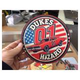 6 Old-Look Tin Gasoline/Car Signs