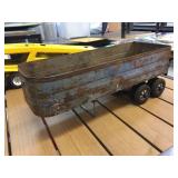 3 Vintage Pressed Steel Toy Trailers - Tonka - Dunwell - Structo