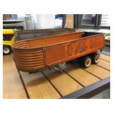 3 Vintage Pressed Steel Toy Trailers - Tonka - Dunwell - Structo