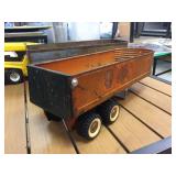 3 Vintage Pressed Steel Toy Trailers - Tonka - Dunwell - Structo