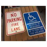 NO PARKING & Handicap Parking Signs - 12" x 18"