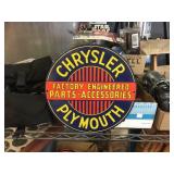 Chrysler Plymouth - Porcelain Sign - Runkel Bros American