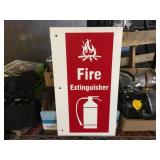 Fire Extinguisher - 2 Sided Enamel Sign - 9" x 16"