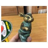 Vintage Brass Rabbit Water Faucet - Nice Patina