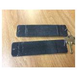 Pair Vintage 7UP - Porcelain Keychains/Crate Badge