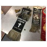 Antique Catholic Fraternal - Brotherhood - Badge/Ribbons