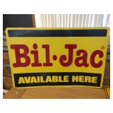 Vintage Bil-Jac - 2 Sided Metal Dealer Sign - 36" x 24"