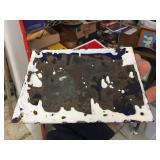 Vintage Convex Metal/Porcelain Sign - Czech? 8" x 6"