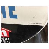 Vintage Round Metal "Model Home" Advertiser Sign - 17 1/2"