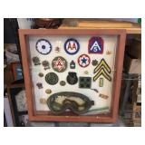 Vintage Military Pins - Patches - Goggles Diorama
