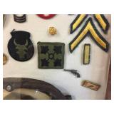 Vintage Military Pins - Patches - Goggles Diorama